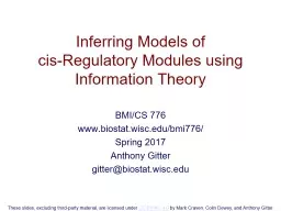 Inferring Models of cis -Regulatory