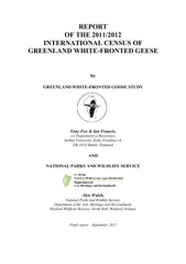 GREENLAND WHITE-FRONTED GOOSE STUDYTony Fox & Ian Francis, NATIONALPAR