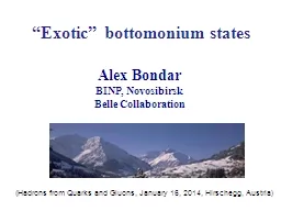 “Exotic”   bottomonium