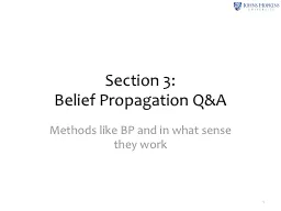 Section 3: Belief Propagation Q&A