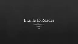 Braille E-Reader Samuel Kostousov