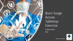 Burn Surge Annex Tabletop Exercise