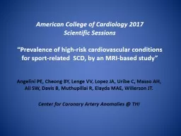 American College of Cardiology 2017