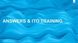 Answers &  ito  training