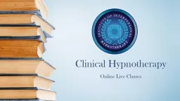 Clinical Hypnotherapy Online Live Classes