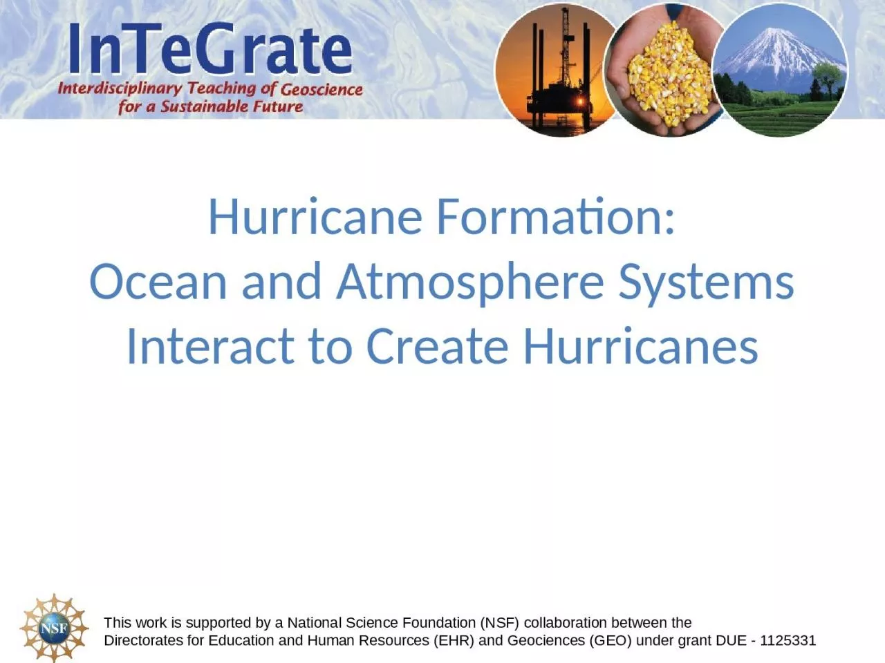 PPT-Hurricane Formation: Ocean and