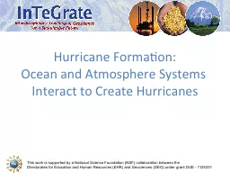 Hurricane Formation: Ocean and