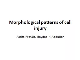 Morphological  patterns of cell injury