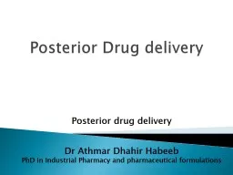 Posterior Drug delivery