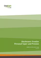 Additional Information GuideOneAnswer Frontier Personal Super and Pens