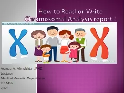 How to Read or Write Chromosomal Analysis report