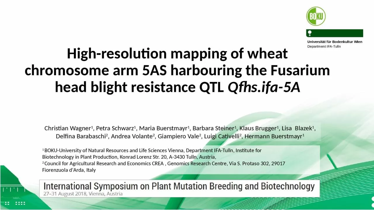 High-resolution mapping of wheat chromosome arm 5AS
