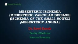 Mesenteric ischemia ( Mesenteric vascular disease)