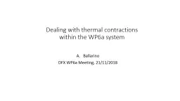 Dealing with thermal  contractions