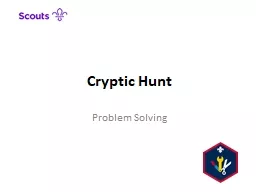 Cryptic Hunt Problem Solving