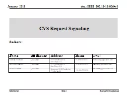 CVS Request Signaling Slide