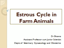 Estrous Cycle in  F arm Animals
