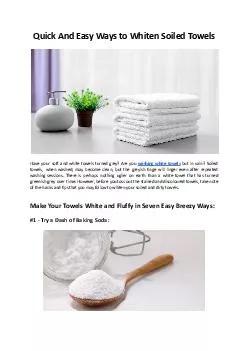 Quick And Easy Ways to Whiten Soiled Towels - Hello Laundry