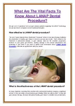 What Are The Vital Facts To Know About LANAP Dental Procedure?