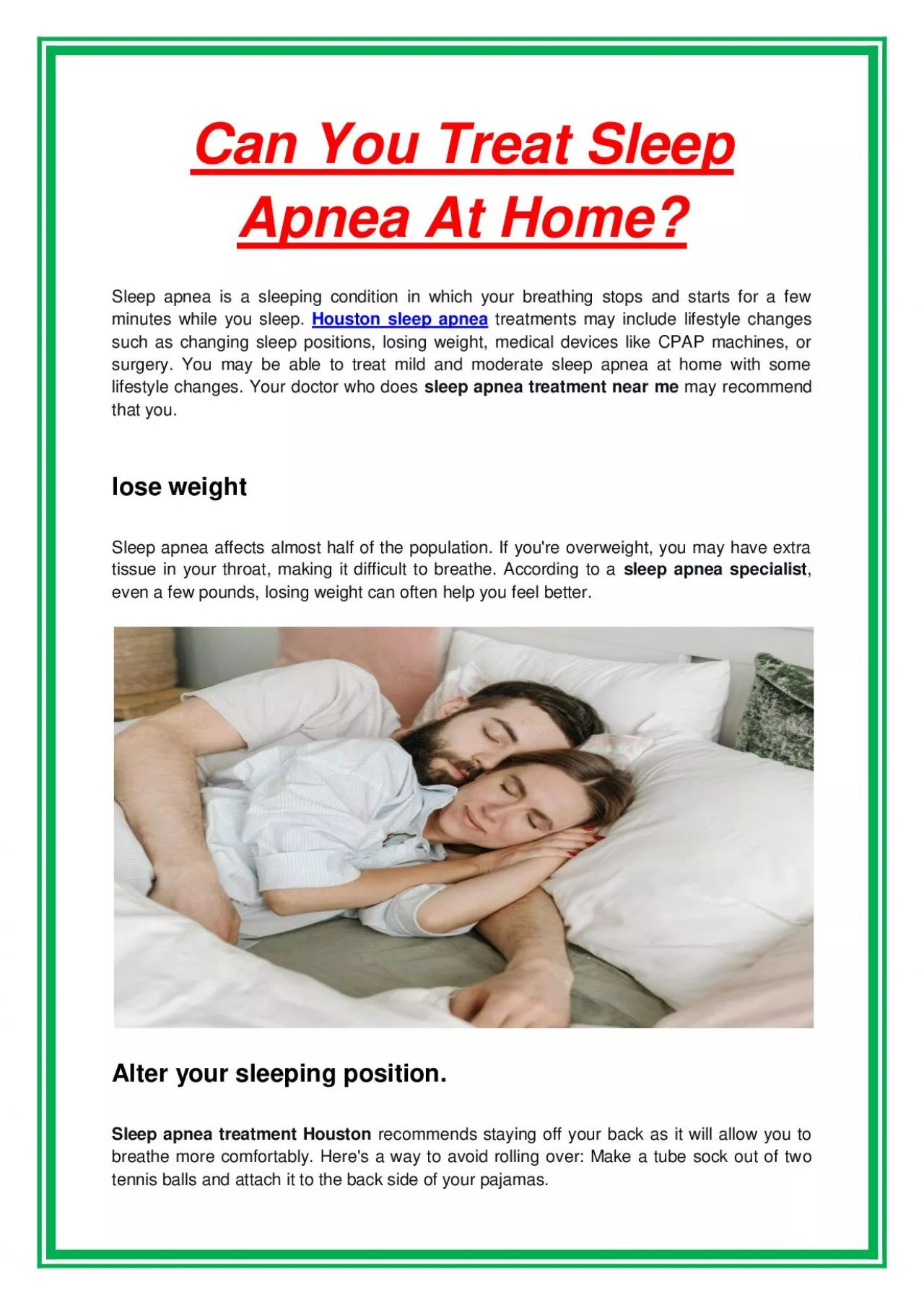 PDF-Can You Treat Sleep Apnea At Home?