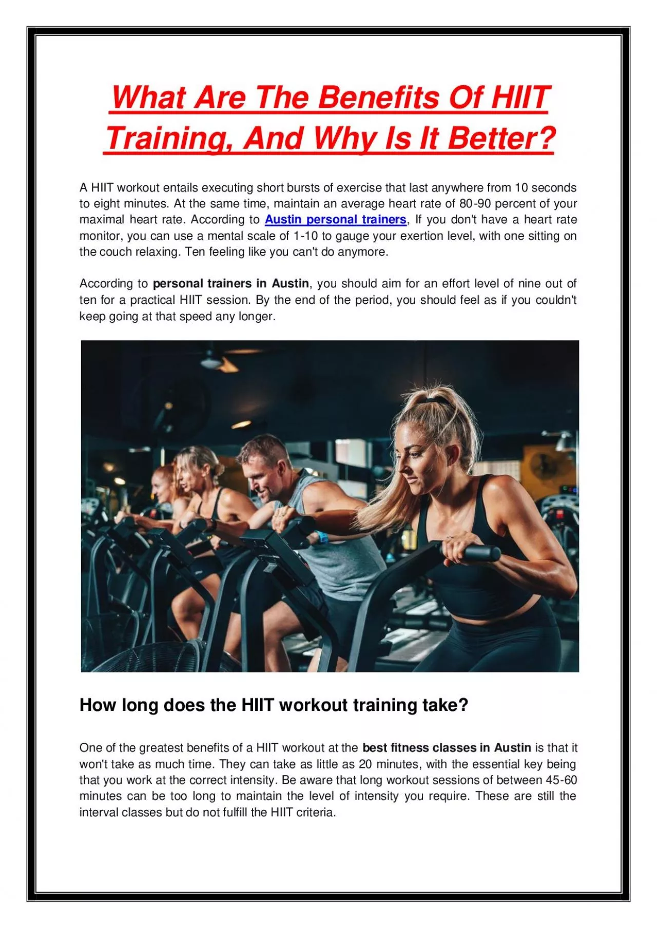 What Are The Benefits Of HIIT Training, And Why Is It Better?