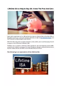 Lifetime ISA vs Help to Buy ISA - Know The Pros And Cons