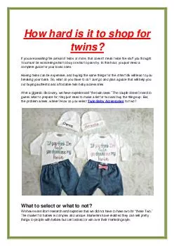How hard is it to shop for twins?