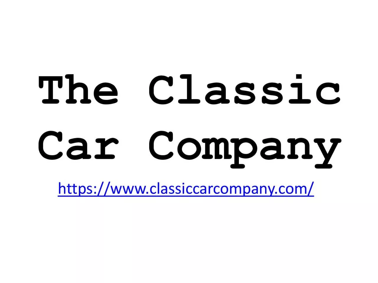 The Classic Car Company
