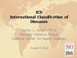 ICD International Classification of Diseases