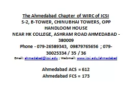 The Ahmedabad Chapter of WIRC of ICSI