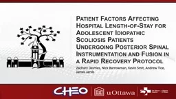 Patient Factors Affecting Hospital Length-of-Stay for Adolescent Idiopathic Scoliosis Patients Unde