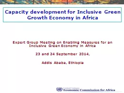 PPT-Capacity development for Inclusive Green Growth Economy in Africa