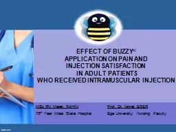 EFFECT OF BUZZY ®   APPLICATION