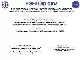 ESHI Diploma THE  E UROPEAN