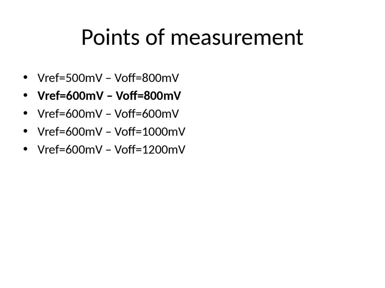 PPT-Points of measurement Vref=500mV