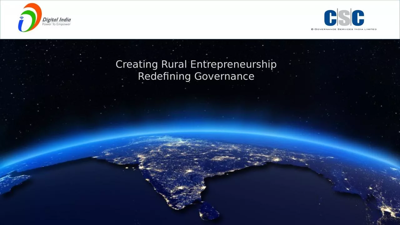 PPT-Creating Rural Entrepreneurship