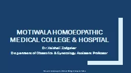 Motiwala Homoeopathic medical college & Hospital