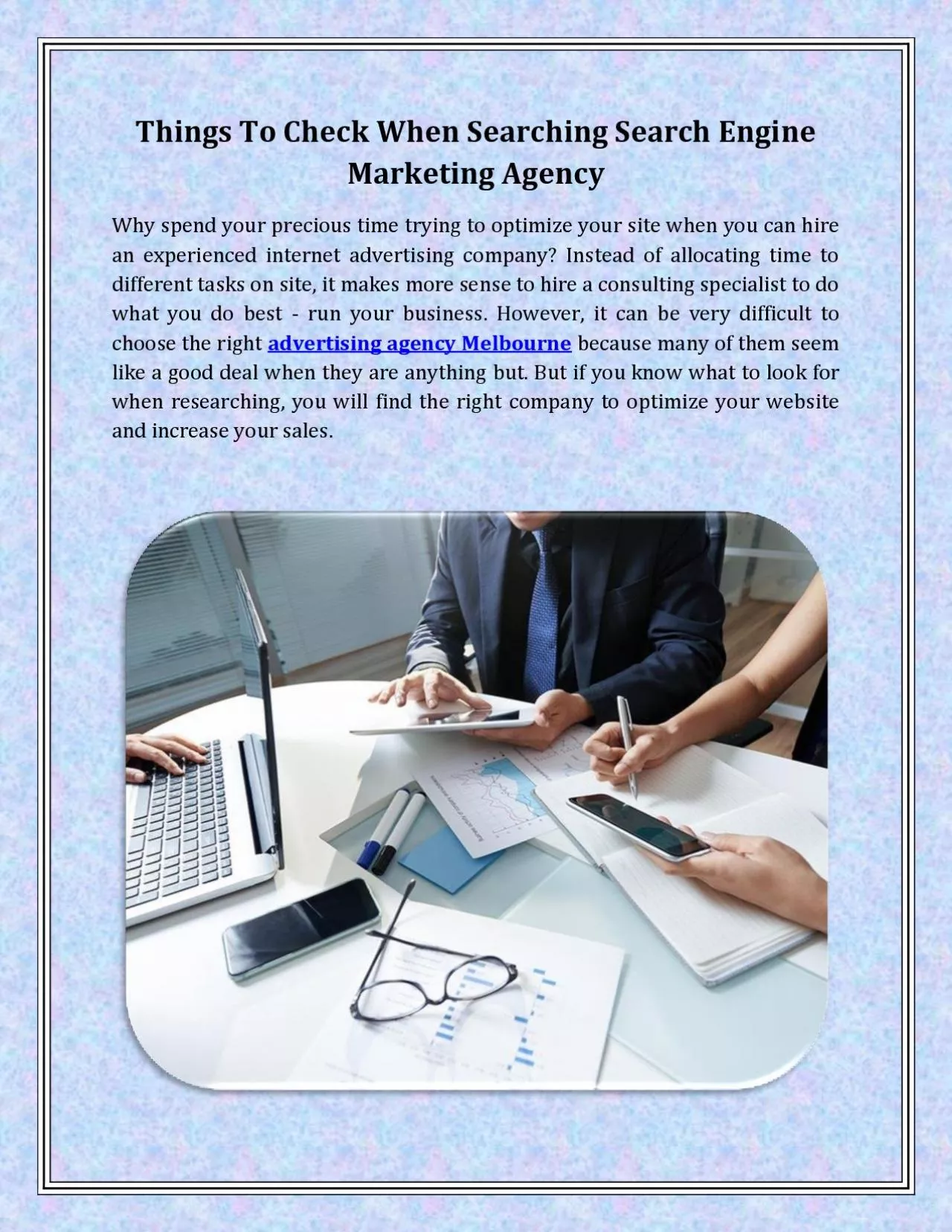 Things To Check When Searching Search Engine Marketing Agency