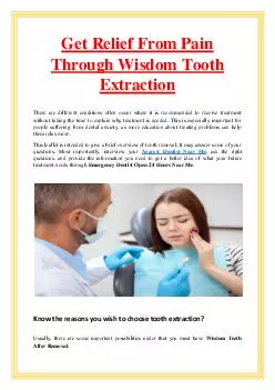Get Relief From Pain Through Wisdom Tooth Extraction