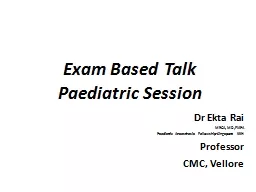 Exam Based Talk Paediatric