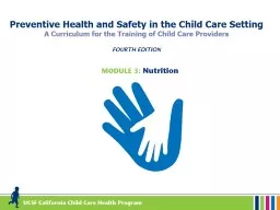 Preventive Health and Safety in the Child Care Setting