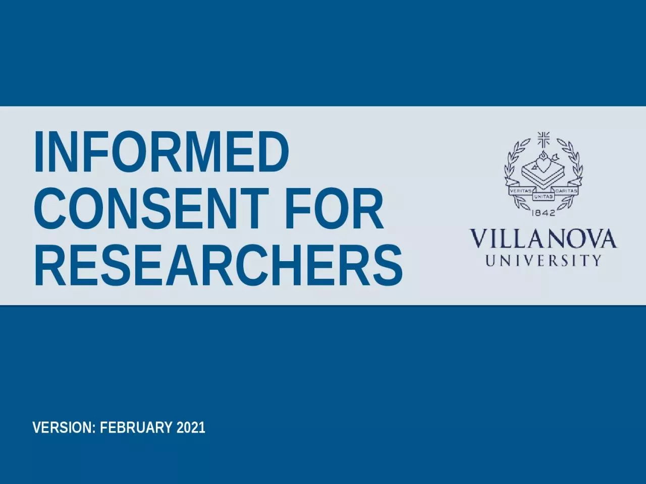 Informed consent for Researchers