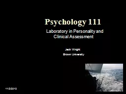 11/2/2010 1    Psychology 111