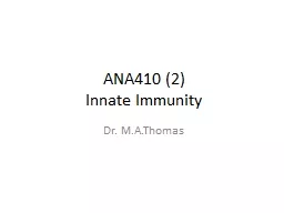 ANA410 ( 2) Innate Immunity