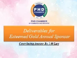 PPT-Deliverables for Esteemed