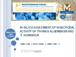 In silico  assessment of insecticidal activity of