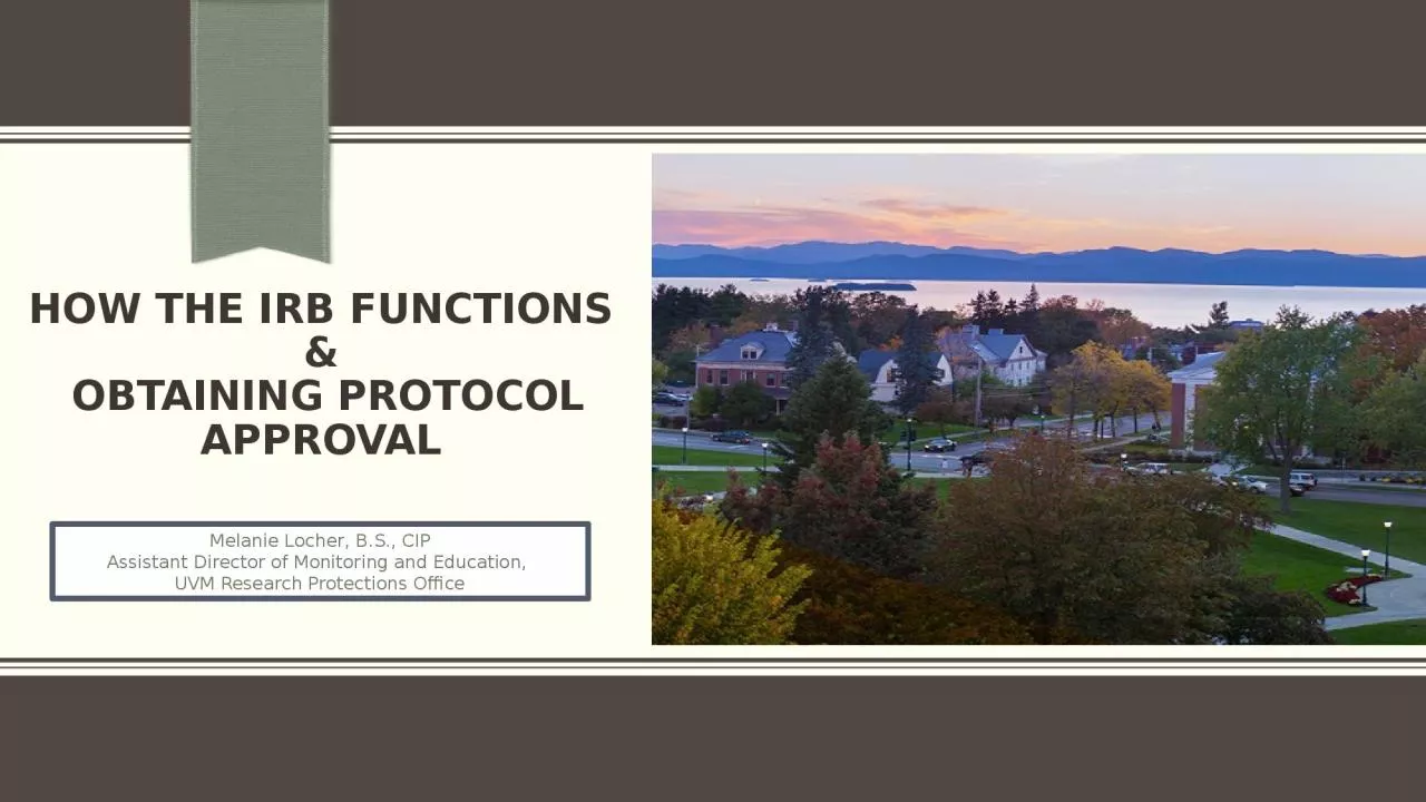 PPT-how the Irb functions &