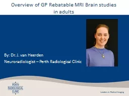 Overview of GP Rebatable MRI Brain studies in adults