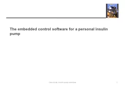 The embedded control software for a personal insulin pump