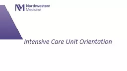 Intensive Care Unit Orientation